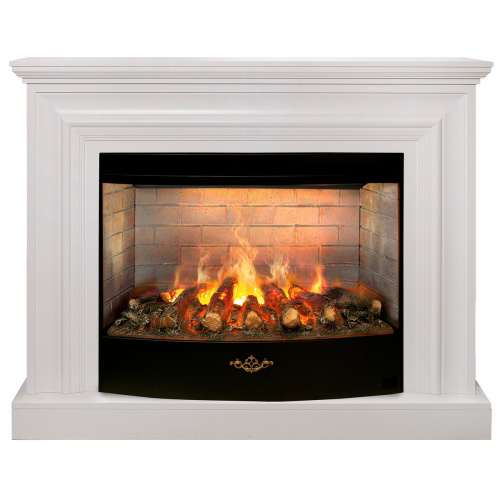 Каминокомплект WESTON/ФАБИО Белый матовый с очагом Электроочаг FIRESTAR/ФАЕРСТАР 33
