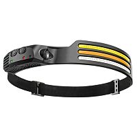 Фонарь налобный FERON TH2316 c аккумулятором 5W, 1200mAh IP44, USB type-C, ABS пластик, резина