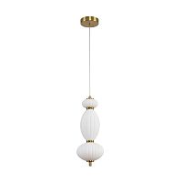 8369/15L LEDIO LN26 376 латунь/белый, металл/стекло Подвес LED 8W 3000/4000/6000K 220V LIALDA