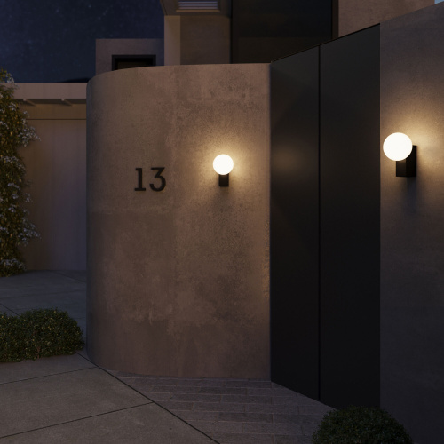 Уличный настенный светильник 35166/U черный фото 2