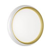 7650/DL PALE SN 141 Светильник пластик/белый/золотой LED 48Вт 4000К D380 IP43 TOFIQ WHITE