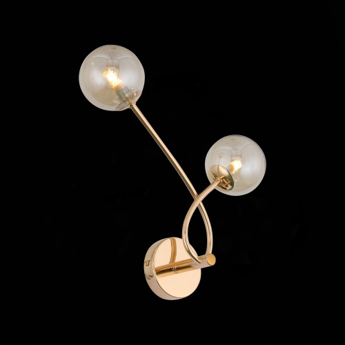 SL435.201.02 Бра ST-Luce Золотистый/Коньячный G9 2*3W PARLLAONE SL435.201.02 Бра ST-Luce Золотистый/Коньячный G9 2*3W PARLLAONE