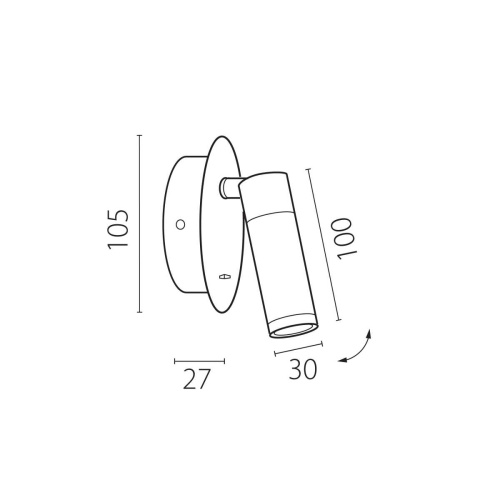 Бра 5W 260LM 3000K, белый Omega Lightstar 200636 фото 4