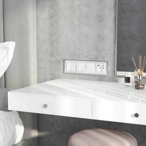 Выключатель двухклавишный (Hammer белый) W1220001 фото 2 Выключатель двухклавишный (Hammer белый) W1220001 фото 2