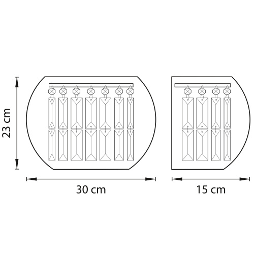 753634 Бра ACQUARIO 3х20W G4 12V ХРОМ хрусталь+стекло фото 8 753634 Бра ACQUARIO 3х20W G4 12V ХРОМ хрусталь+стекло фото 8
