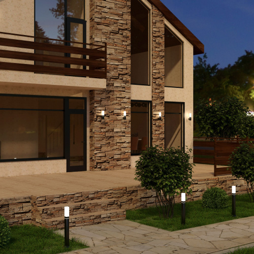 Настенный светодиодный светильник cерый IP54 1534 TECHNO LED фото 2