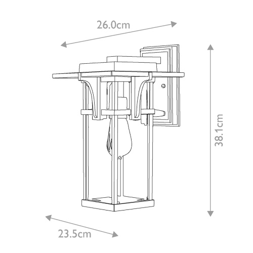 Настенный фонарь Hinkely Lighting, Арт. HK-MANHATTAN2-M фото 4