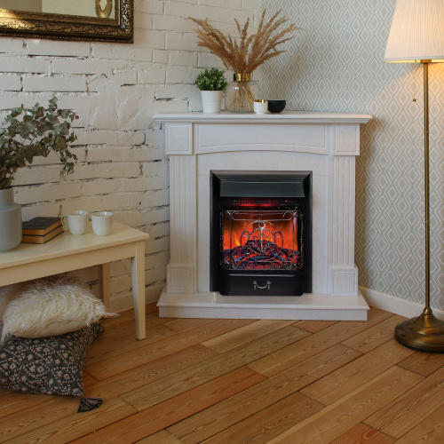 Каминокомплект ANDREA CORNER/АЛЬФА УГЛ. Беленый дуб с очагом Электроочаг MAJESTIC LUX RC/МАДЖЕСТИК С ПУЛЬТОМ фото 3