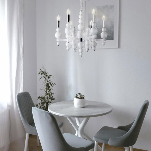8260/6 MODERNI LN26 126 белый/хром, металл Люстра E14 6*40W 220V NANA 8260/6 MODERNI LN26 126 белый/хром, металл Люстра E14 6*40W 220V NANA