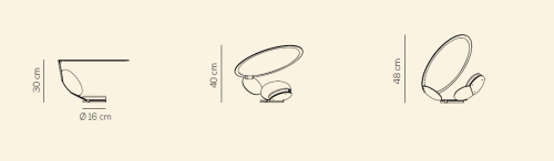 Настольная лампа Cut Black фото 2