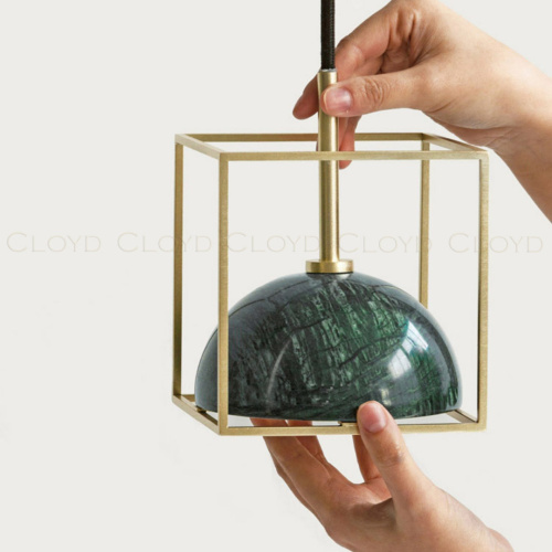 Подвесной светильник Cloyd TESSER P1 / латунь - зелен.мрамор (арт.11051) фото 3