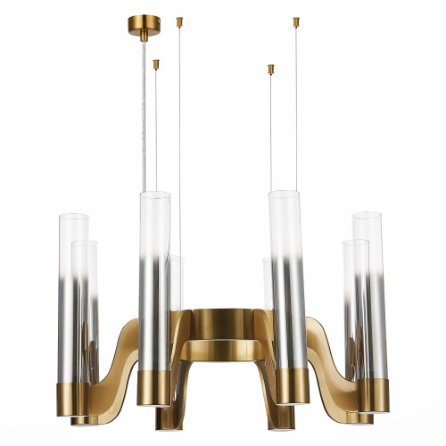 SL1235.303.08 Люстра подвесная ST-Luce Латунь/Хром, Прозрачный E27 8*40W ETTORE фото 4