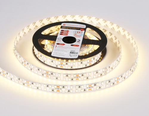 Светодиодная лента двухрядная 24В 2835 240Led 24Вт/м 3000K IP20 5м фото 3