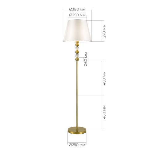 SL2003.305.01 Светильник напольный ST-Luce латунь/белый E27 1*40W AURORA фото 2