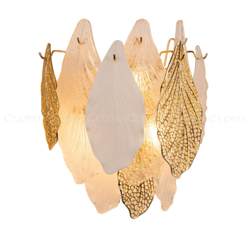 Бра Cloyd SENEGAL-A W3 / выс. 33 см - с золот. листьями - золото (арт.20110) фото 2 Бра Cloyd SENEGAL-A W3 / выс. 33 см - с золот. листьями - золото (арт.20110) фото 2