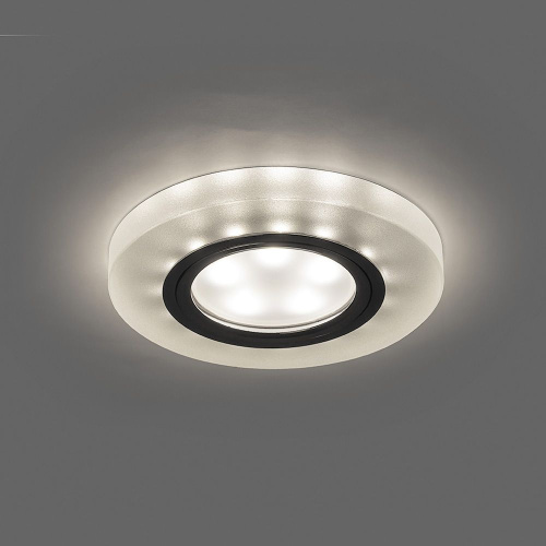 Светильник встраиваемый с белой LED подсветкой Feron CD8060 потолочный MR16 G5.3 белый матовый фото 3