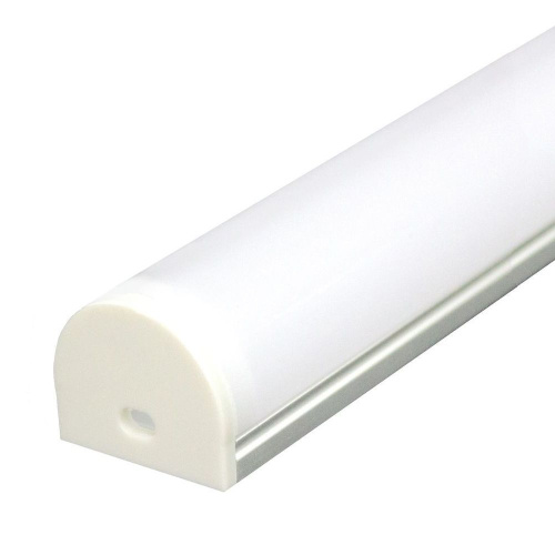 Профиль алюминиевый круглый широкий, серебро, CAB283 фото 3