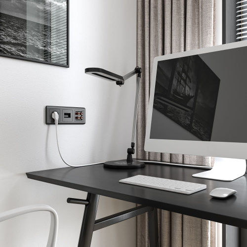 Рамка из поликарбоната на 3 поста Stream графит W0032104 фото 3