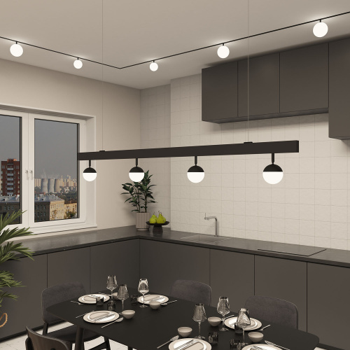 DK8051-BK Рассеивающий светильник SMART MOON 5W DIM 3000K-6000K, ?130мм, черный, акрил фото 6