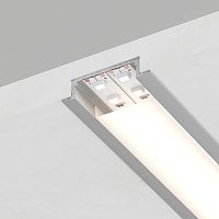 Профиль алюминиевый встраиваемый широкий, серебро, CAB252