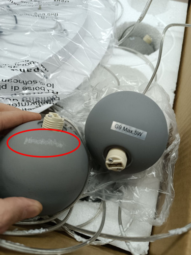 utsenka-SL1512.503.10 Светильник подвесной ST-Luce Белый,Серый,Красный/Белый G9 10*5W 4000K ESTRUZZO фото 4