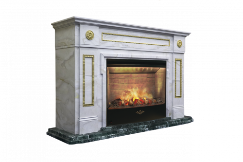 Каминокомплект PRESIDENT/ПРЕЗИДЕНТ Президентский мрамор с очагом Электроочаг FIRESTAR/ФАЕРСТАР 33 фото 3