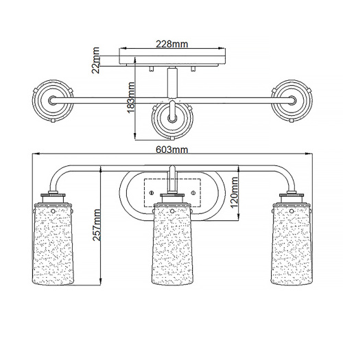Бра для ванных комнат Kichler, Арт. QN-BRAELYN3-PC фото 5