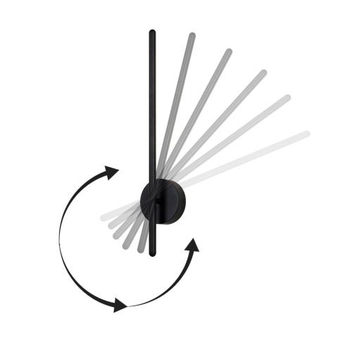 Crystal Lux Поворотный настенный светильник Crystal Lux VERDE AP L500 BLACK