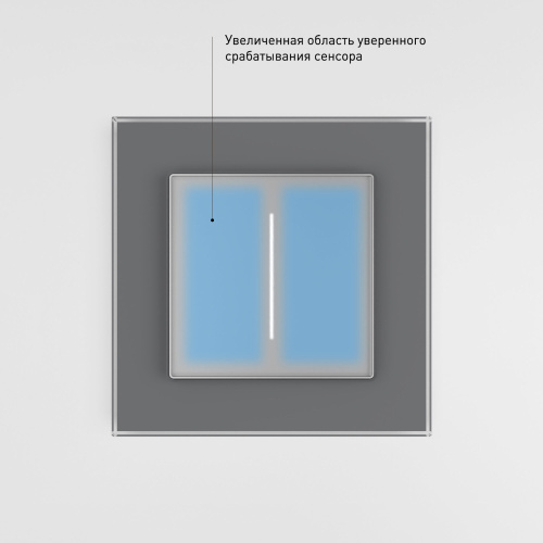 Умный сенсорный диммер серебряный W3443106 фото 5