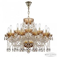 Люстра 5413/10+5/240 G Amber/M-1G Bohemia Ivele Crystal (Богемия Ивеле Кристалл)