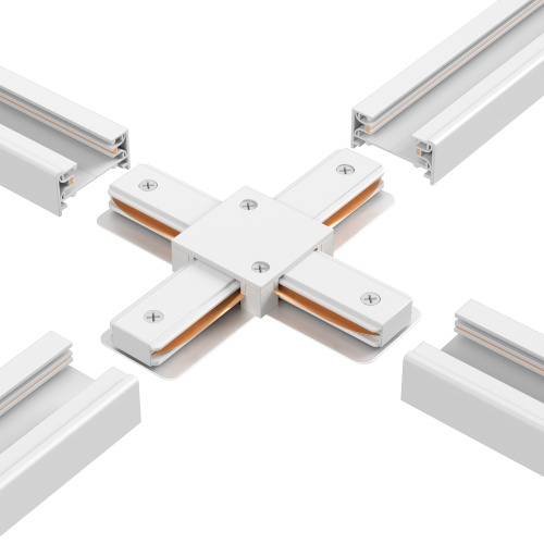 Crystal Lux Соединитель X-образный (однофазный) Crystal Lux CLT 0.211 09 WH фото 3