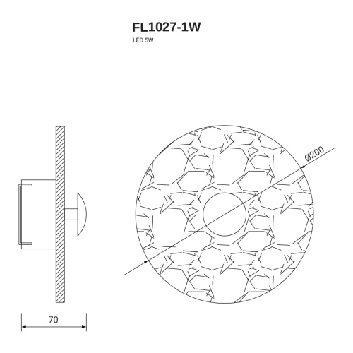 Бра Fluorite FL1027-1W фото 7 Бра Fluorite FL1027-1W фото 7