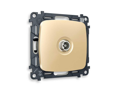 Комплект механизма TV розетки проходной AMBRELLA VOLT OMEGA Шампань 5-1000 MHz 4dB QUANT (OP6130, VM211) MO613030 Комплект механизма TV розетки проходной AMBRELLA VOLT OMEGA Шампань 5-1000 MHz 4dB QUANT (OP6130, VM211) MO613030