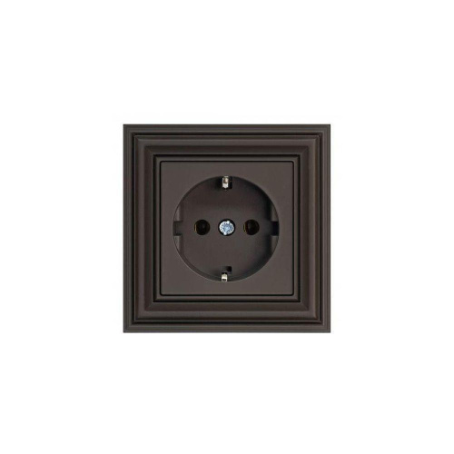 Розетка 2P+E Liregus Retro коричневый омбре 29-022 Розетка 2P+E Liregus Retro коричневый омбре 29-022