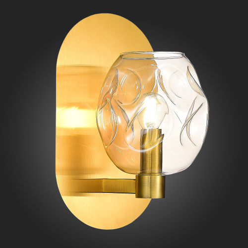 SL1188.301.01 Бра ST-Luce Латунь/Коньячный E14 1*40W IDESIA фото 3