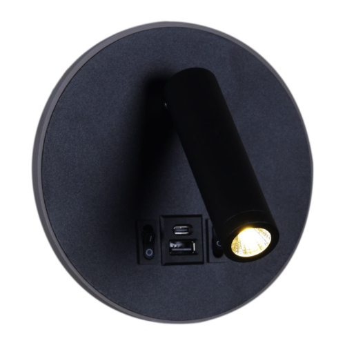 Настенный светодиодный светильник Reluce 86203-9.2-001KT LED12W+USB BK фото 7 Настенный светодиодный светильник Reluce 86203-9.2-001KT LED12W+USB BK фото 7