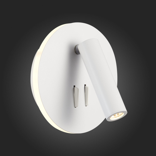 SL1586.513.01 Светильник настенный Белый LED 1*8W 3000K 624Lm Ra>80 24° IP20 L-xW155xH155 170-240V Настенные светильники фото 3