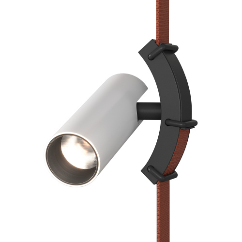 DK5547-BW+BK Поворотный светильник для трека-ремня Belty, серия Spot, со светодиодом, D35*L126.5мм, 48V DC, 7W, RA90, 30°, 3000K, IP20, белый с черным, алюминий фото 5