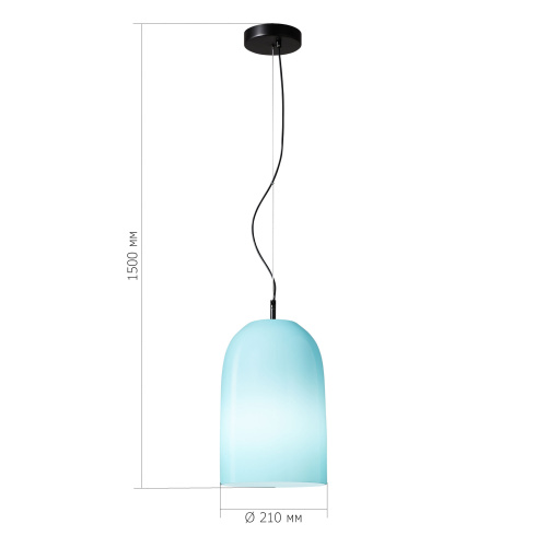 SL2001.403.01 Светильник подвесной ST-Luce Черный/Синий E27 1*60W MILO фото 2