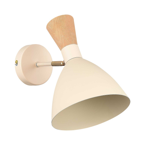 SLE1256-501-01 Светильник настенный Бежевый/Бежевый, Светлое дерево, Золотистый E14 1*40W VISTA фото 5
