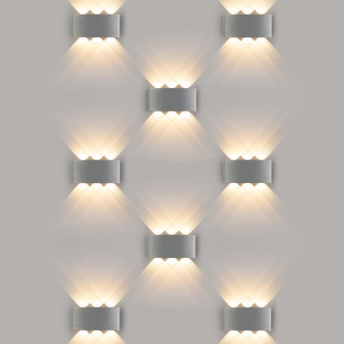 Пылевлагозащищенный светодиодный светильник Twinky Trio серый IP54 1551 Techno LED серый фото 3