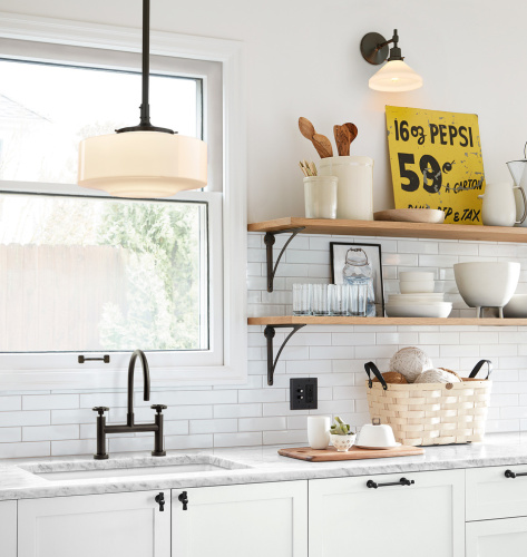 Ручка-кнопка Cowan Oil Rubbed Bronze фото 2