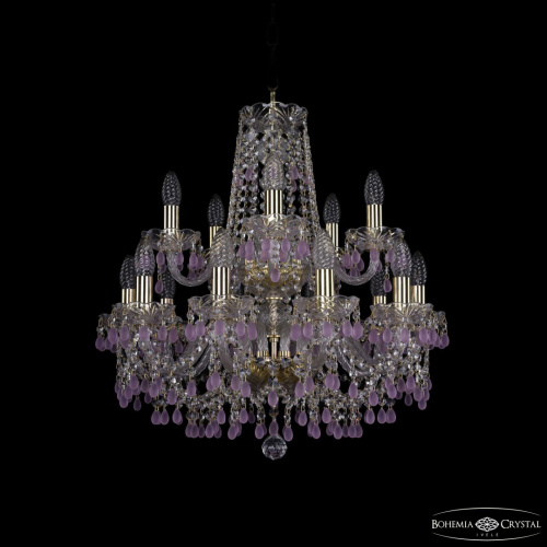 Люстра хрустальная 1410/10+5/195/2d G V7010 Bohemia Ivele Crystal (Богемия Ивеле Кристалл)