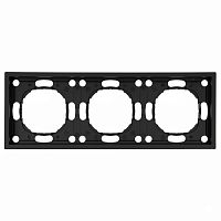 Рамка STEKKER, PFR00-5003-05 3-местная, серия Эмили, черный уголь, soft touch