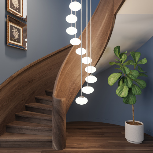 Citilux ATMAN SMART CL226A091 LED RGB Умная подвесная люстра Матовый Хром фото 4 Citilux ATMAN SMART CL226A091 LED RGB Умная подвесная люстра Матовый Хром фото 4
