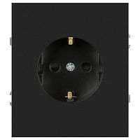Розетка ЭРА Arktik 16-2102-05 с заземлением 2P+E Schuko со шторками 16А-250В антрацит Б0070428