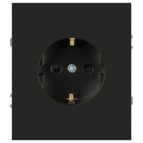 Розетка ЭРА Arktik 16-2102-05 с заземлением 2P+E Schuko со шторками 16А-250В антрацит Б0070428
