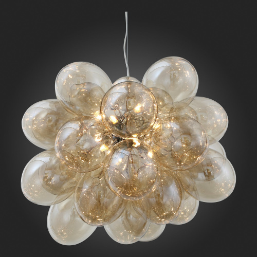 SL432.203.12 Люстра подвесная ST-Luce Хром/Коньячный G9 12*5W SOSPIRO фото 3 SL432.203.12 Люстра подвесная ST-Luce Хром/Коньячный G9 12*5W SOSPIRO фото 3