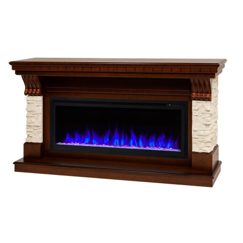 Электрокамин RealFlame Michigan 42/BV NT орех с очагом Saphir 42 фото 10