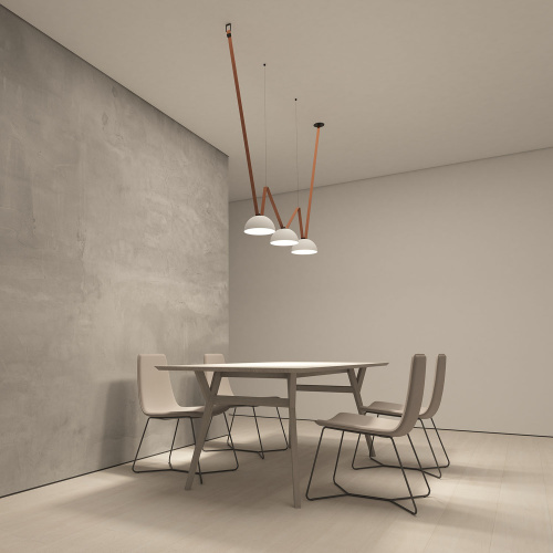 DK5560-WH+BK Cветильник для трека-ремня Belty, серия Flow, со светодиодом, D220*H117мм, 48V DC, 24W, RA90, 120°, 4000K, IP20, белый с черным, алюминий фото 6